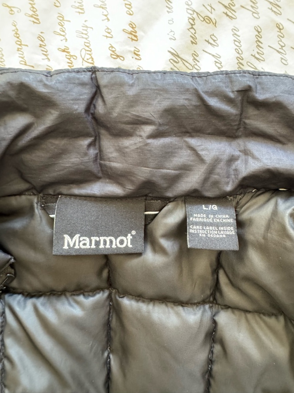 Marmot Black down fill puffer Vest - Picture 7 of 15